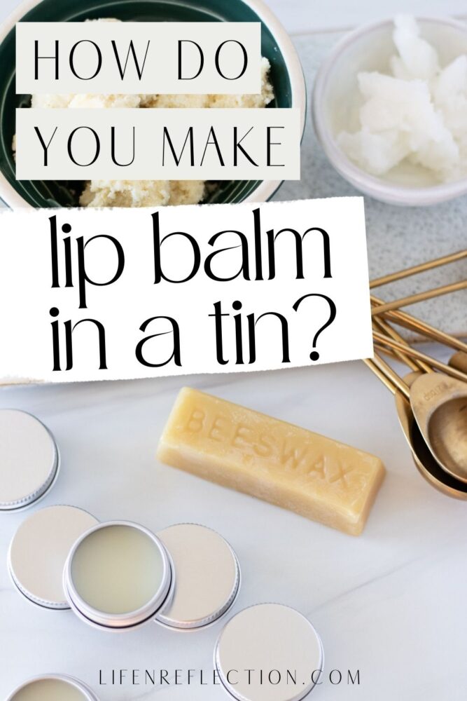 How do you make lip balm in a tin? Follow our zero waste lip balm recipe to make lip balm with three ingredients for lip balm tins.