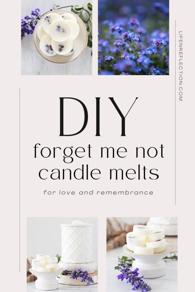 In just six easy-to-follow steps, you can make homemade candle melts. Create them simply for their beauty and delicate scent or make them in honor of love and remembrance with forget me not flowers.