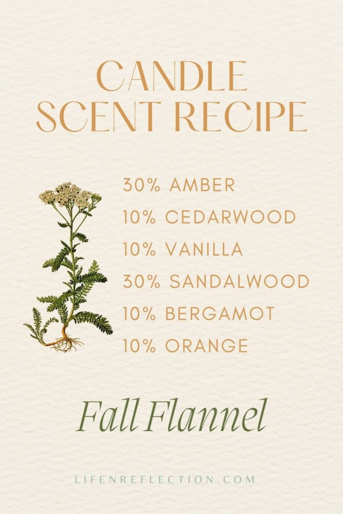 This fall flannel candle scent recipe is all things comfort.