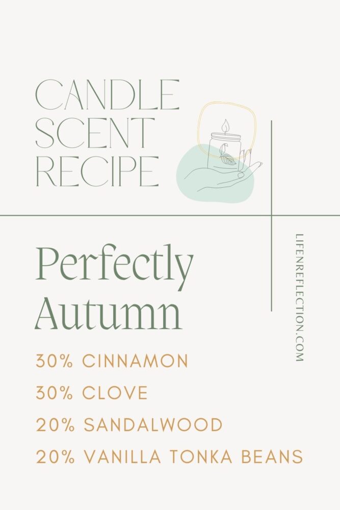 What could be more perfectly autumn than a candle combination of spicy cinnamon bark, clove buds, rich sandalwood, and vanilla tonka beans? It sure is one cozy autumn candle scent.