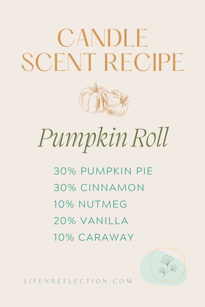 If you like Bath and Body Works vanilla pumpkin marshmallow candles, you’ll love this pumpkin roll homemade candle scent recipe!