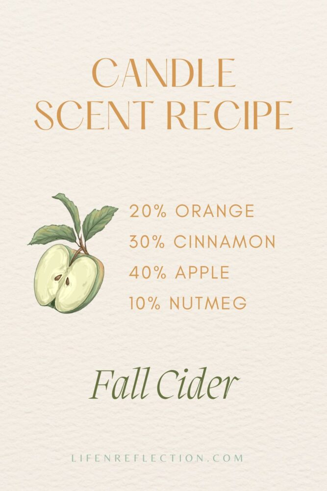 And now you can make your home smell just like this classic fall spiced cider with this candle scent recipe.