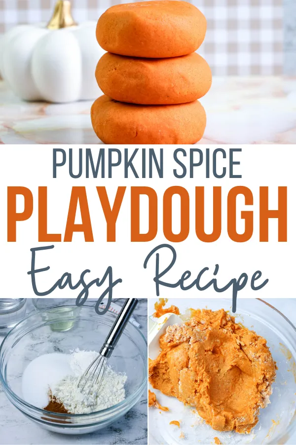 Any kid would love this easy DIY pumpkin spice playdough recipe!