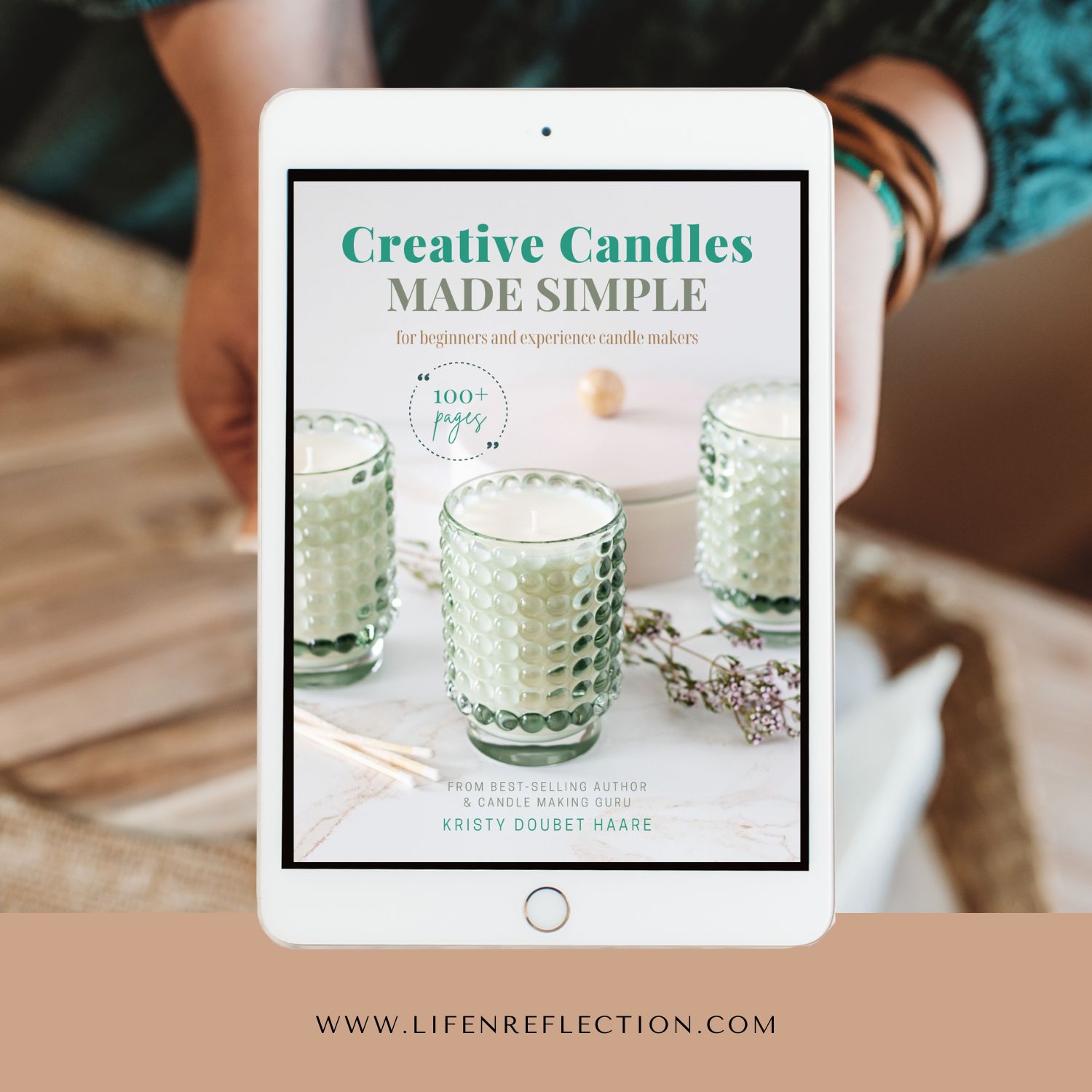 100+ pages to learn the art of candle making, refining and evolving your skills with each finished candle project, including essential guides and tips along the way.