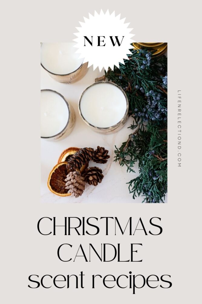 Discover the best Christmas candle scent recipes for DIY candles in easy to use printable candle scent mixing charts! These Christmas scented candle recipes are anything but basic.