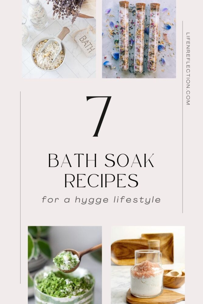 How do I bring hygge into my life? There are a number of ways to bring hygge into your life. And the best I’ve found are DIY bath soak hygge ideas!