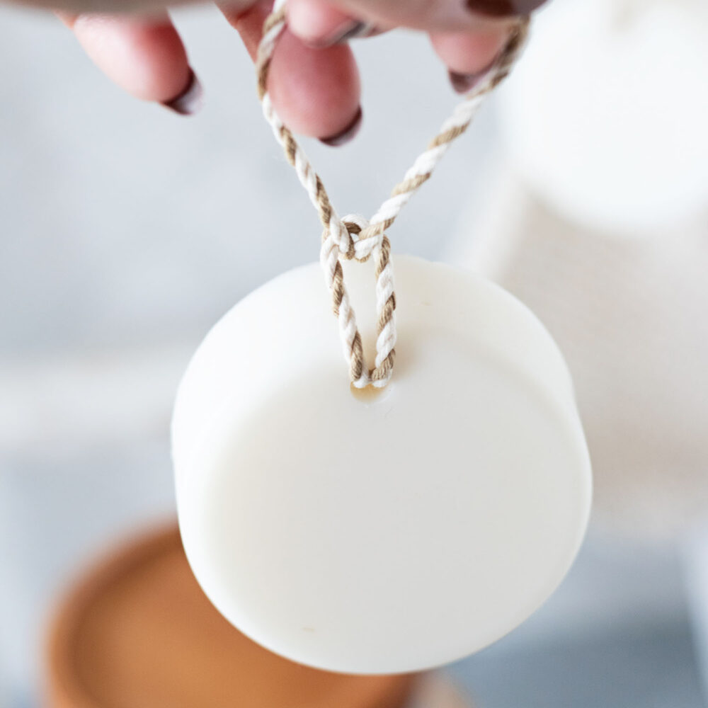 Learn how to make soap on a rope with an easy melt and pour soap idea. And if you need a handmade gift for men? This is it!
