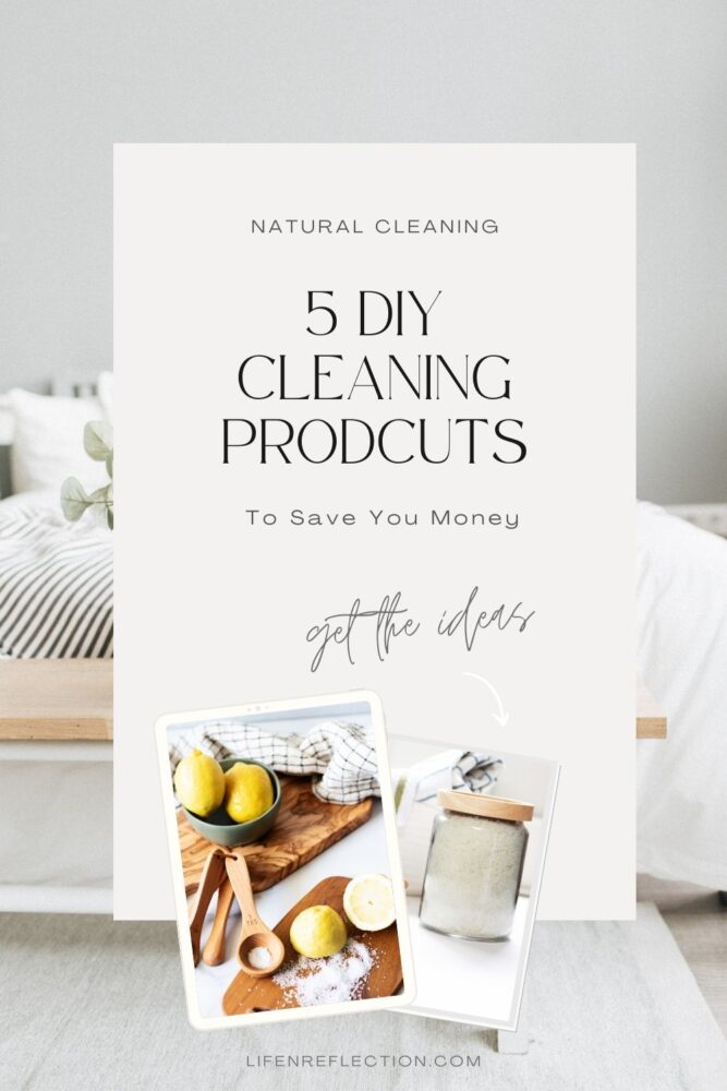 DIY cleaning products cost less than a store-bought price tag, and you know exactly what goes in them. And it’s easy to make the change with these five DIY cleaning products I use to save money.