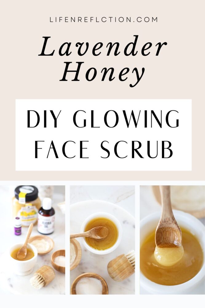 Discover how to make an all-natural lavender honey face scrub with this recipe for a homemade face scrub for glowing skin that will leave your skin smooth and radiant.