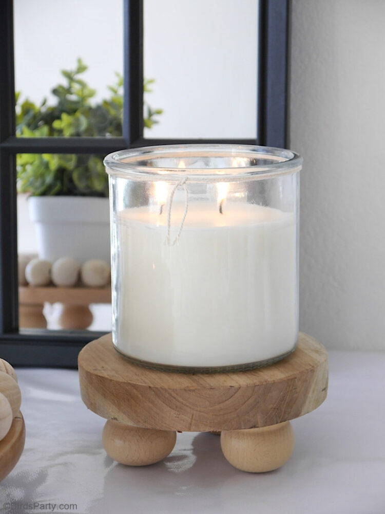 You can make your own DIY candle stands and paint them any color to suit your interior design taste.
