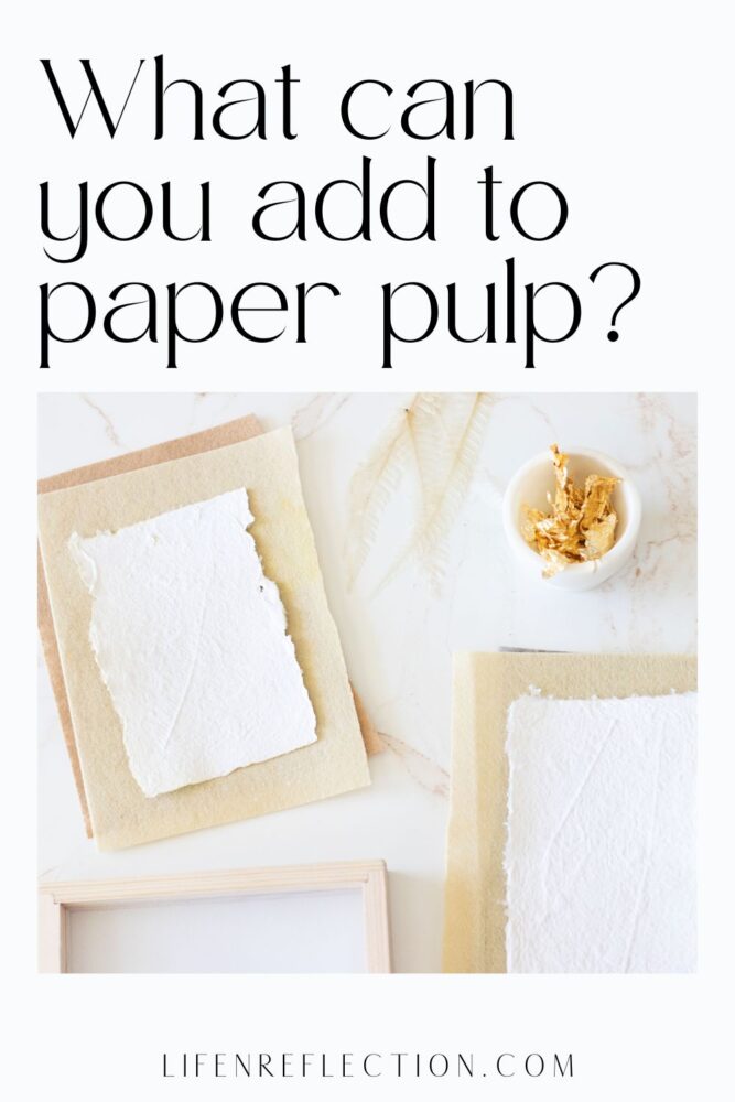 How To Make Handmade Paper With Leaves And Gold Flakes