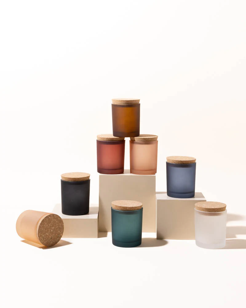 translucent candle containers with lids
