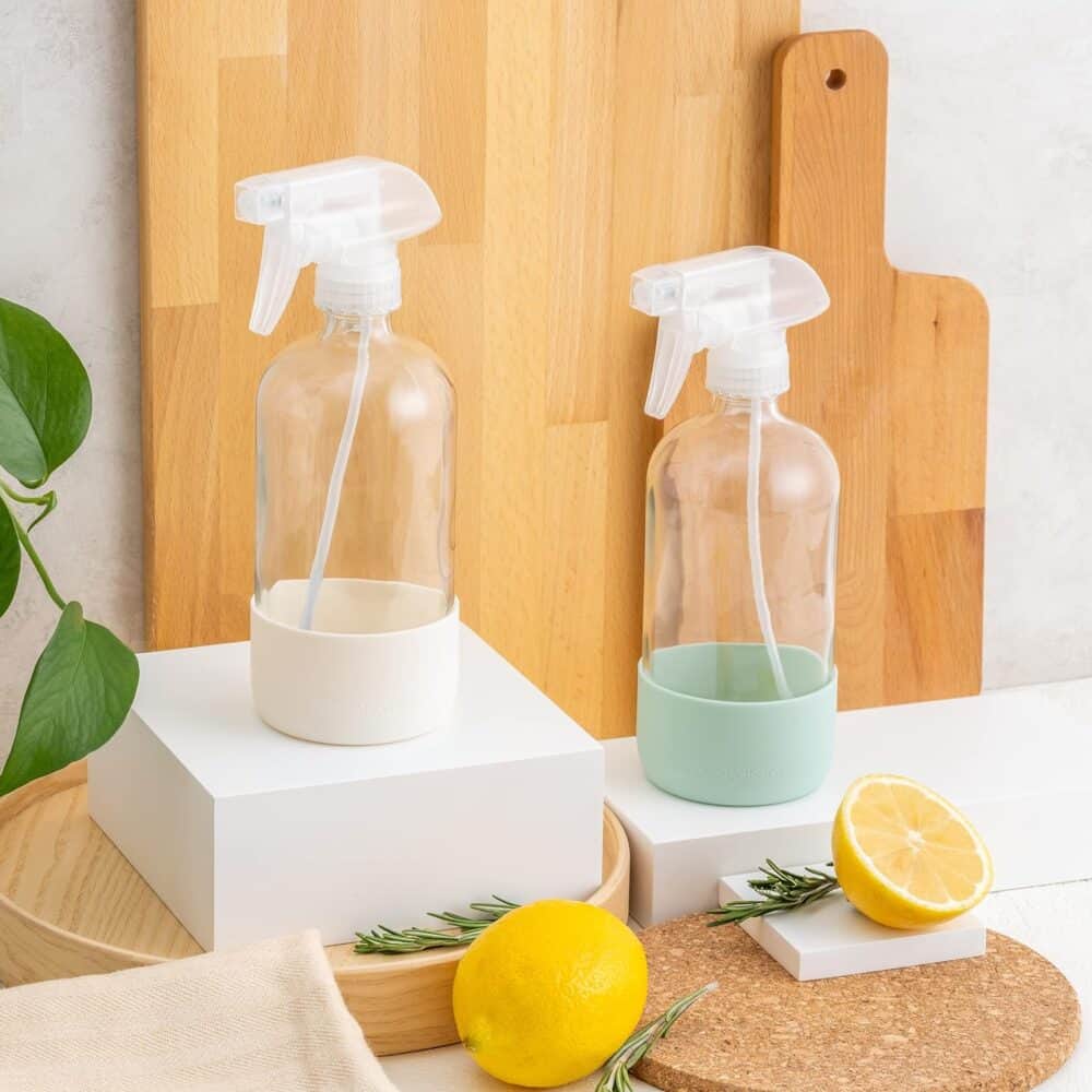 glass spray bottle set for cleaning