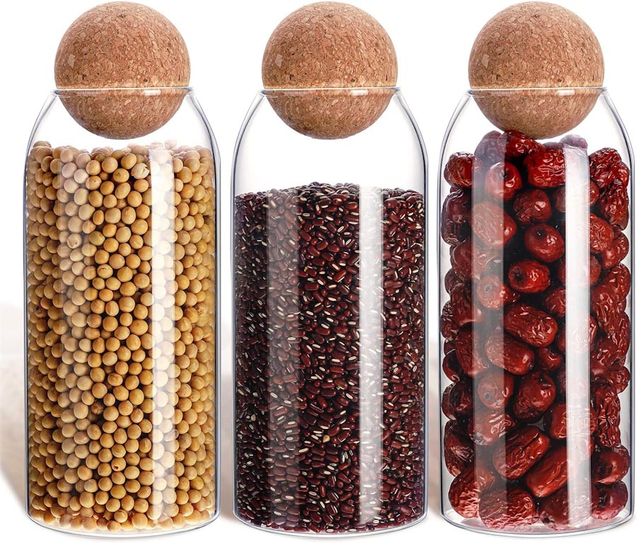large cork jars