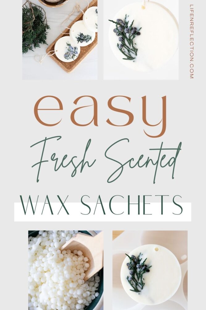 Wanna make a closet or space smell better? Check my tips to make crisp blue juniper scented wax sachets!