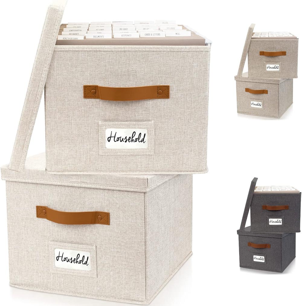 fabric storage bins