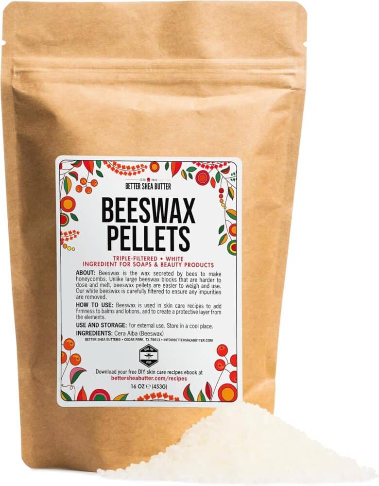 white beeswax pellets