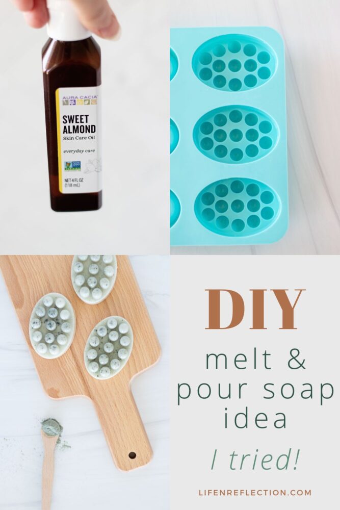 Learn how I layered these soap bars to create the look of a nest with the eggs on top for a creative melt and pour soap idea.
