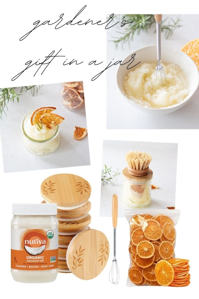 gardeners gift in a jar supplies and ingredients